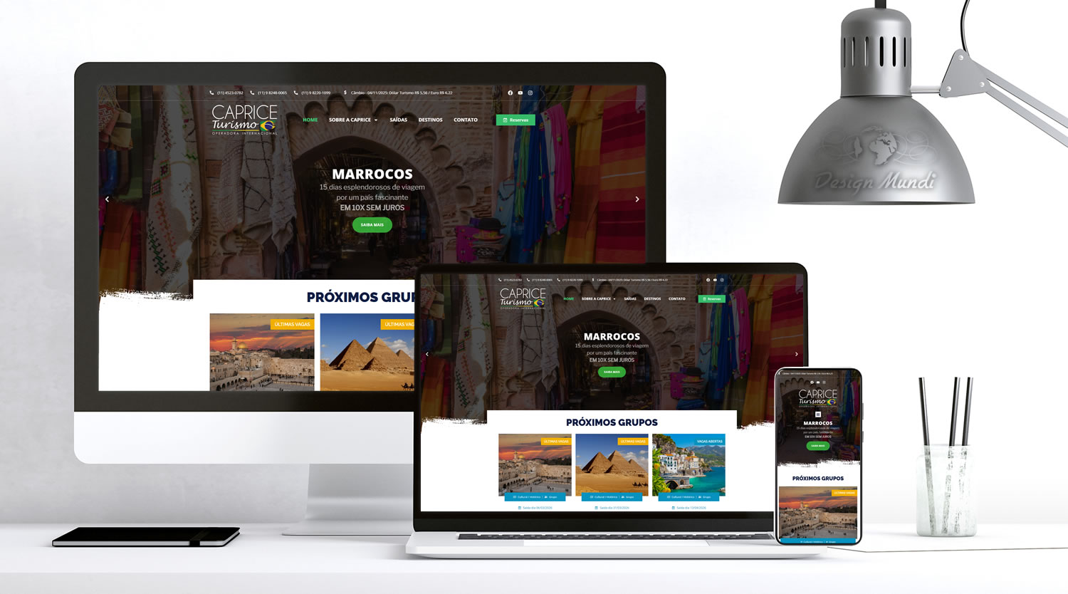 Site para Agência de Turismo - Caprice Turismo