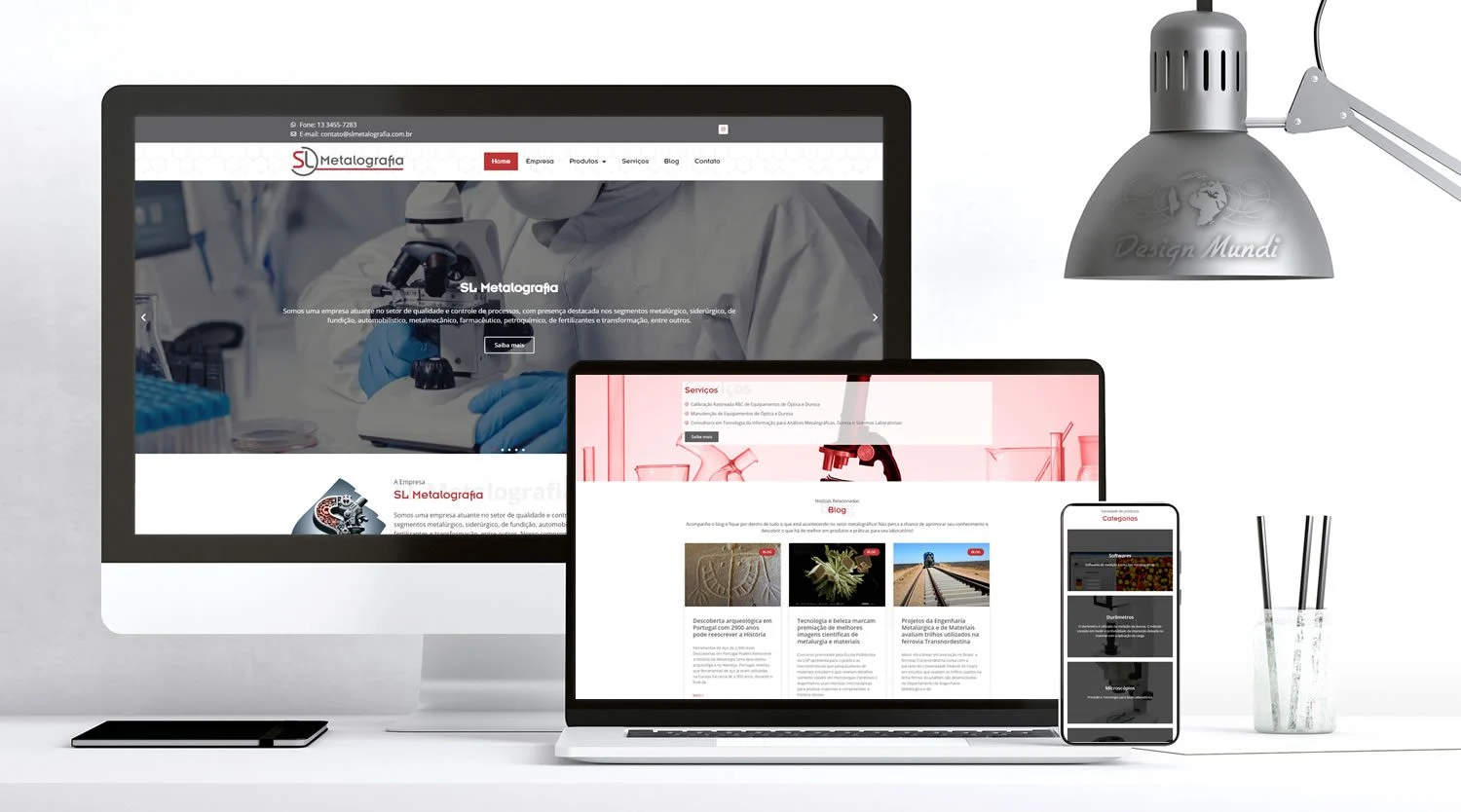 Site para Indústria de Metalografia