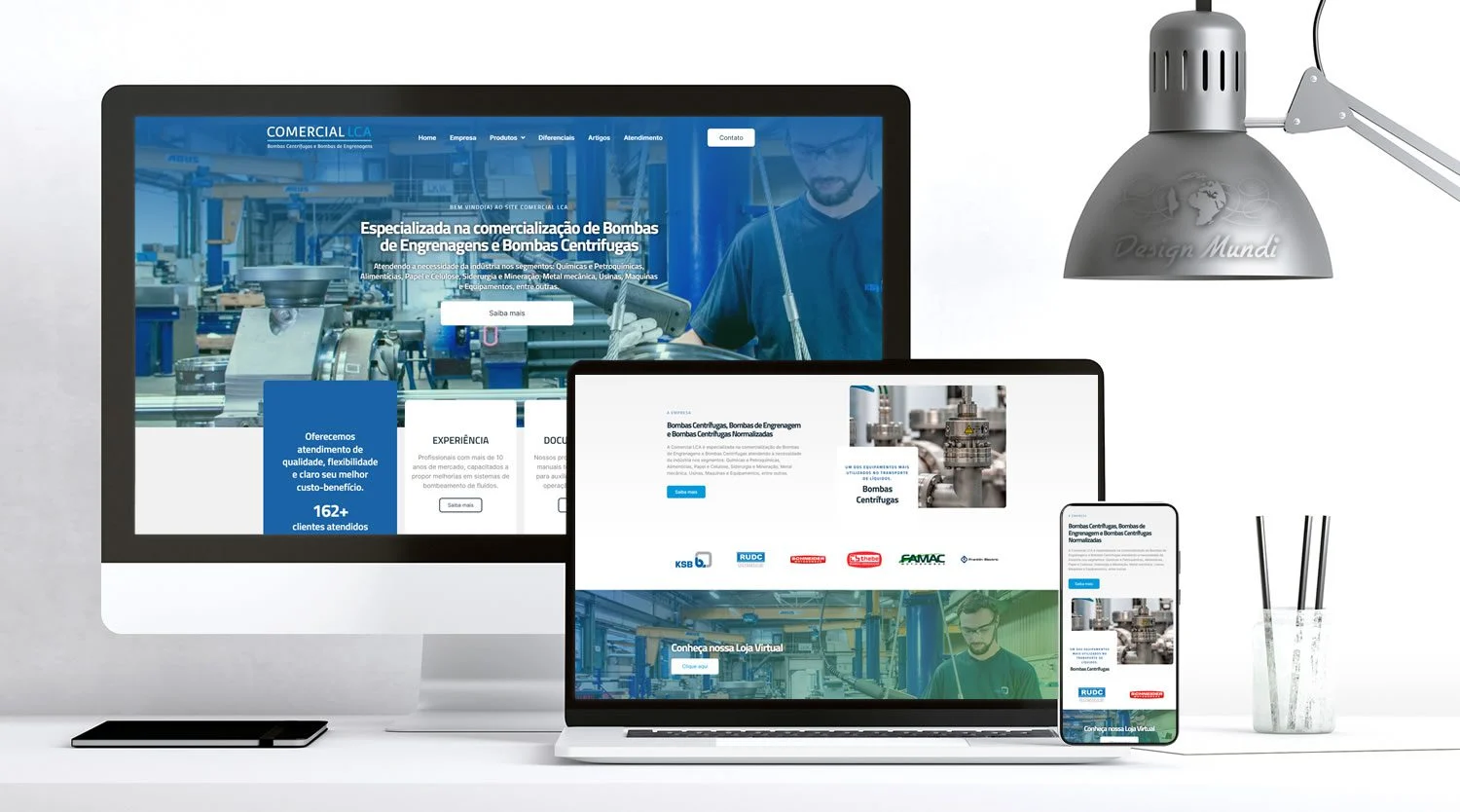 Site para vendedores de bombas industriais LCA