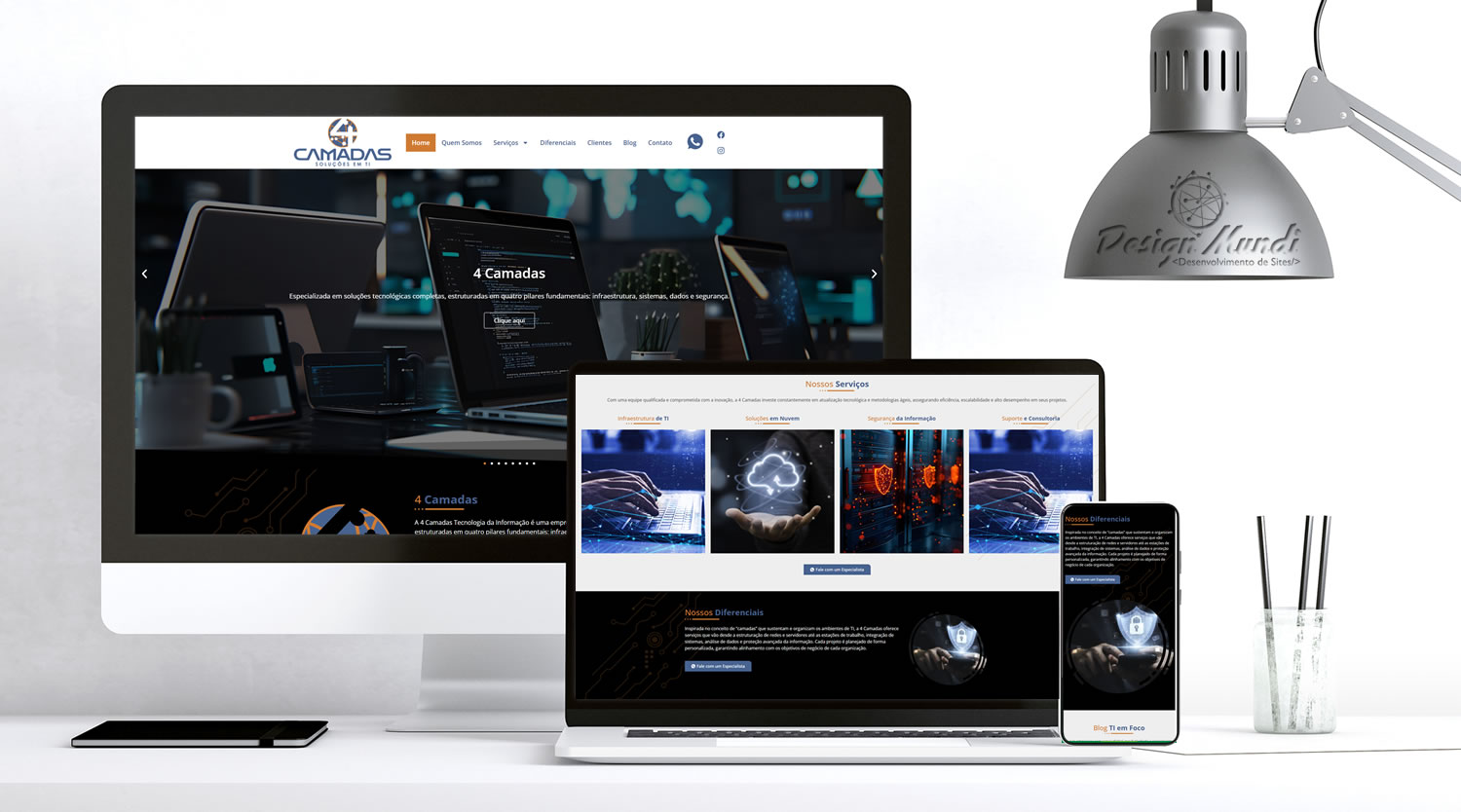 Site para empresas de tecnologia - 4Camadas